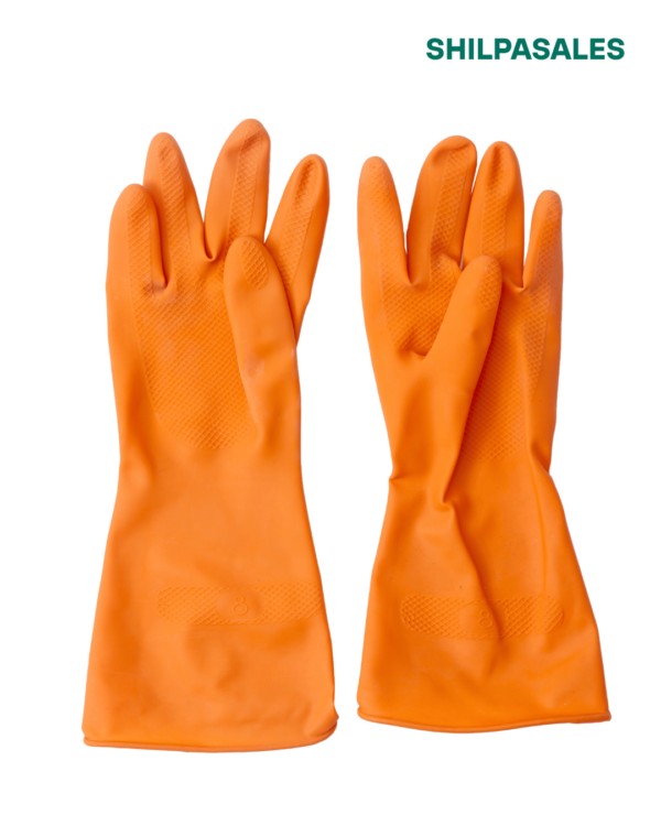 Orange Rubber Gloves